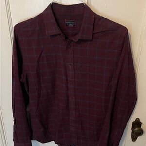 UNTUCKit Burgundy Slim Fit Plaid Shirt
